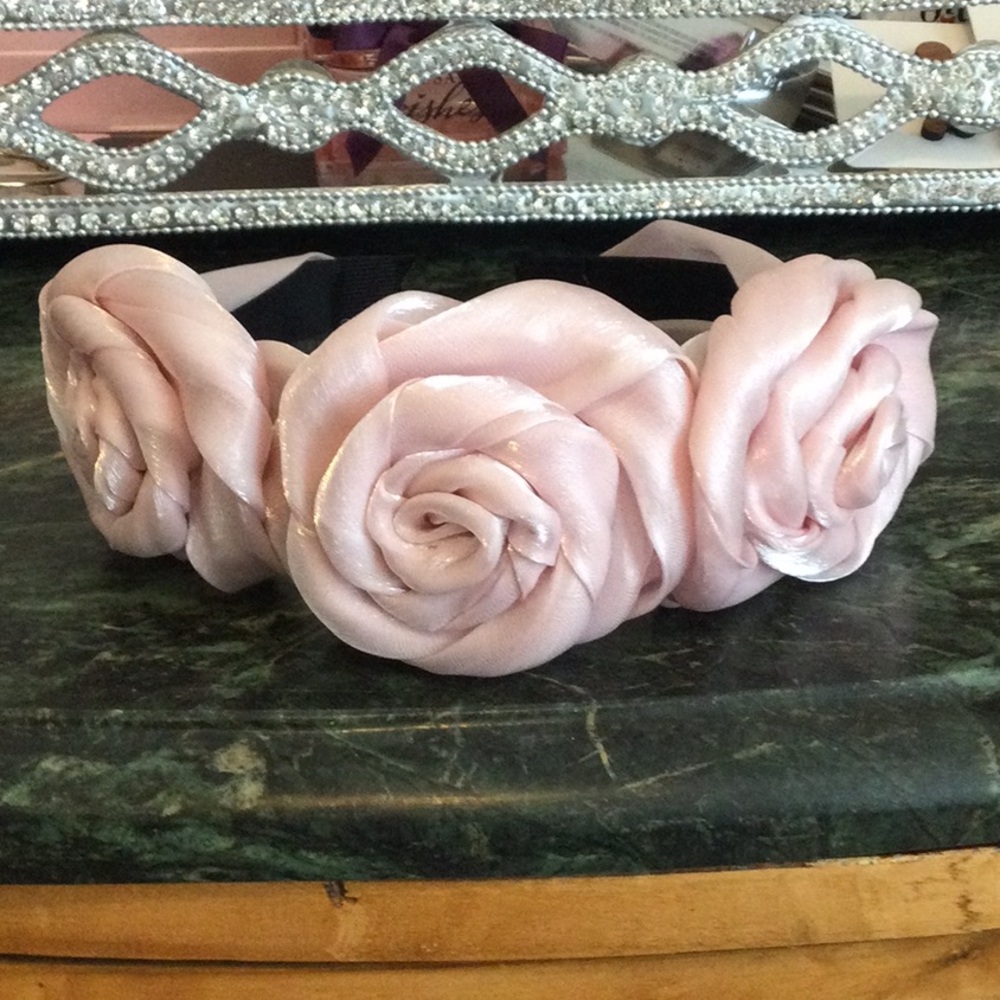 Elegant Pink Floral Headband